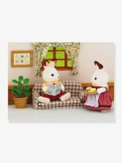 5013 - Papa Lapin Chocolat Avec Salon SYLVANIAN FAMILIES Beige - Sylvanian -Périphériques Pour Enfants 5013 papa lapin chocolat avec salon sylvanian families 5