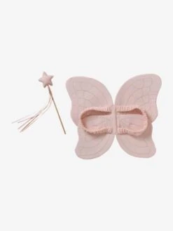 Ailes De Papillon En Gaze De Coton + Baguette Magique Rose - Vertbaudet -Périphériques Pour Enfants ailes de papillon en gaze de coton baguette magique 2