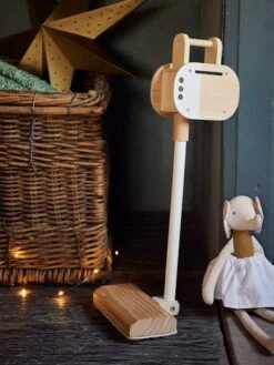 Aspirateur Balai En Bois FSC® Blanc - Vertbaudet -Périphériques Pour Enfants aspirateur balai en bois fsc 2