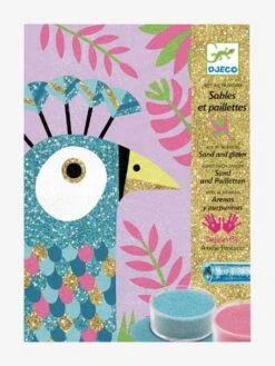 Atelier Sables Colorés Eblouissants Oiseaux Multicolore - Djeco -Périphériques Pour Enfants atelier sables colores eblouissants oiseaux 1