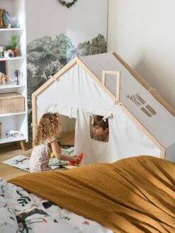 Cabane En Tissu Et Bois FSC® Multicolore - Vertbaudet -Périphériques Pour Enfants cabane en tissu et bois fsc 4