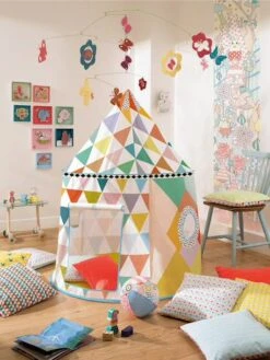 Cabane Multicolore DJECO Blanc - Djeco 7 Cabane Multicolore DJECO Blanc - Djeco -Périphériques Pour Enfants cabane multicolore djeco 2