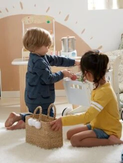 Cabas De Course En Herbier Beige - Vertbaudet -Périphériques Pour Enfants cabas de course en herbier 2