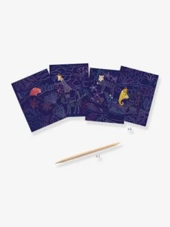 Cartes à Gratter Nature Luxuriante DJECO Violet - Djeco -Périphériques Pour Enfants cartes a gratter nature luxuriante djeco 3