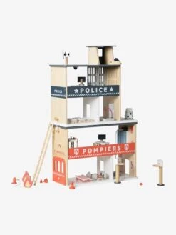Centre De Secours Poste De Police + Poste De Pompiers En Bois FSC® Blanc - Vertbaudet -Périphériques Pour Enfants centre de secours poste de police poste de pompiers en bois fsc 1