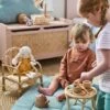 Chaise + Table Poupon En Rotin Beige - Vertbaudet -Périphériques Pour Enfants chaise table poupon en rotin