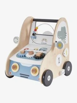 Chariot De Marche Avec Freins EN VOITURE SIMON En Bois FSC® Multicolore - Vertbaudet -Périphériques Pour Enfants chariot de marche avec freins en voiture simon en bois fsc 1