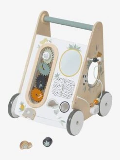 Chariot De Marche Avec Freins HANOÏ En Bois FSC® Multicolore - Vertbaudet -Périphériques Pour Enfants chariot de marche avec freins hanoi en bois fsc 1
