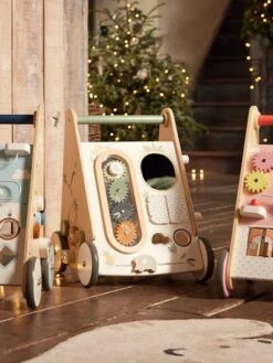 Chariot De Marche Avec Freins HANOÏ En Bois FSC® Multicolore - Vertbaudet -Périphériques Pour Enfants chariot de marche avec freins hanoi en bois fsc 2