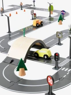 Circuit De Voitures En Bois FSC® Multicolore - Vertbaudet -Périphériques Pour Enfants circuit de voitures en bois fsc 4