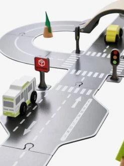 Circuit De Voitures En Bois FSC® Multicolore - Vertbaudet -Périphériques Pour Enfants circuit de voitures en bois fsc 5