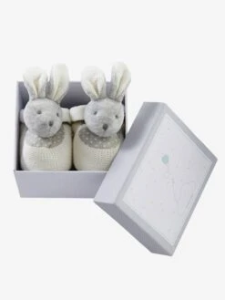 Coffret Chaussons Lapinou. Beige - Vertbaudet -Périphériques Pour Enfants coffret chaussons lapinou 2