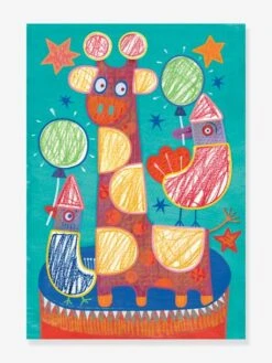 Coloriage Pour Les Petits Funambule Et Balles DJECO Bleu - Djeco -Périphériques Pour Enfants coloriage pour les petits funambule et balles djeco 2