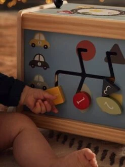 Cube D'activités à Tirer EN VOITURE SIMON En Bois FSC® Multicolore - Vertbaudet -Périphériques Pour Enfants cube dactivites a tirer en voiture simon en bois fsc 2