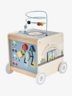 Cube D'activités à Tirer EN VOITURE SIMON En Bois FSC® Multicolore - Vertbaudet -Périphériques Pour Enfants cube dactivites a tirer en voiture simon en bois fsc 5