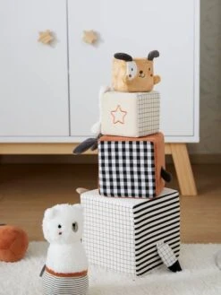 Cubes En Tissu MES PETITS JOUETS Multicolore - Vertbaudet -Périphériques Pour Enfants cubes en tissu mes petits jouets 4