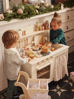 Cuisinette équipée Avec Rideau - En Bois FSC® Multicolore - Vertbaudet -Périphériques Pour Enfants cuisinette equipee avec rideau en bois fsc 3