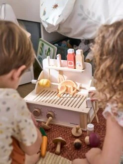 Grill Barbecue à Poser En Bois FSC® Beige - Vertbaudet -Périphériques Pour Enfants grill barbecue a poser en bois fsc 1