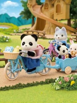 La Fille Panda, Son Vélo Et Sa Remorque - SYLVANIAN FAMILIES Blanc - Sylvanian -Périphériques Pour Enfants la fille panda son velo et sa remorque sylvanian families 4