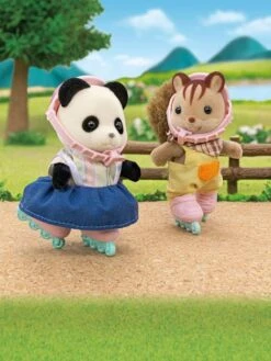 La Fille Panda, Son Vélo Et Sa Remorque - SYLVANIAN FAMILIES Blanc - Sylvanian -Périphériques Pour Enfants la fille panda son velo et sa remorque sylvanian families 5