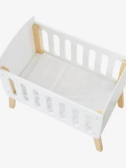 Lit Poupon Sur Pieds En Bois FSC® Blanc - Vertbaudet -Périphériques Pour Enfants lit poupon sur pieds en bois fsc 2