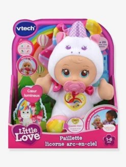 Little Love Paillettes Licorne Arc-en-ciel VTECH Multicolore - Toutes Les Marques