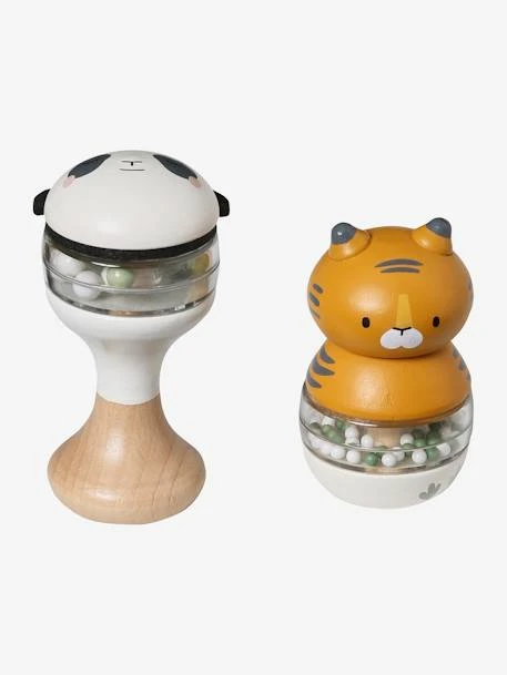 Lot De 2 Hochets En Bois FSC® Vert - Vertbaudet 6 Lot De 2 Hochets En Bois FSC® Vert - Vertbaudet – Image 4