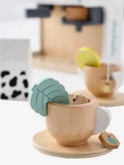 Machine à Café Et à Thé En Bois FSC® Multicolore - Vertbaudet -Périphériques Pour Enfants machine a cafe et a the en bois fsc 3