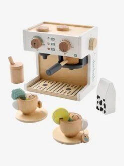 Machine à Café Et à Thé En Bois FSC® Multicolore - Vertbaudet -Périphériques Pour Enfants machine a cafe et a the en bois fsc 4