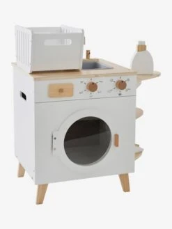 Machine à Laver Et à Repasser En Bois FSC® Blanc - Vertbaudet -Périphériques Pour Enfants machine a laver et a repasser en bois fsc 5