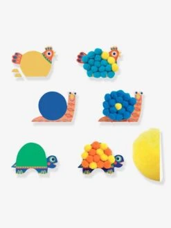 Mes Premiers Collages De Pompons - Animaux Tout Doux - DJECO Multicolore - Djeco -Périphériques Pour Enfants mes premiers collages de pompons animaux tout doux djeco 1