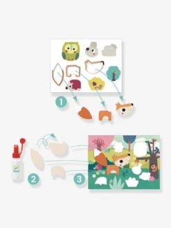 Mes Premiers Collages - DJECO Vert - Djeco -Périphériques Pour Enfants mes premiers collages djeco 4