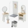Mobilier De Salle De Bain Pour Poupée Mannequin En Bois FSC® Blanc - Vertbaudet -Périphériques Pour Enfants mobilier de salle de bain pour poupee mannequin en bois fsc