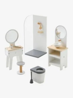 Mobilier De Salle De Bain Pour Poupée Mannequin En Bois FSC® Blanc - Vertbaudet