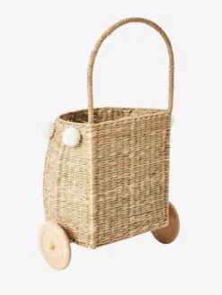 Panier à Roulettes Herbier Blanc - Vertbaudet -Périphériques Pour Enfants panier a roulettes herbier 4