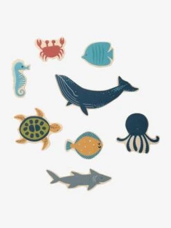 Set D'animaux Marins En Bois FSC® Bleu - Vertbaudet