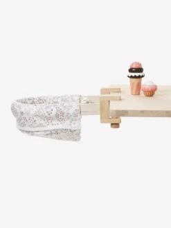 Siège De Table Pour Poupon En Tissu Et Bois FSC® Beige - Vertbaudet -Périphériques Pour Enfants siege de table pour poupon en tissu et bois fsc 1