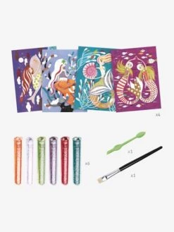 Tableaux à Pailleter - La Lumière Des Sirènes DJECO Multicolore - Djeco -Périphériques Pour Enfants tableaux a pailleter la lumiere des sirenes djeco 2