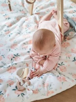 Tapis D'éveil Réversible Eau De Rose - Vertbaudet -Périphériques Pour Enfants tapis deveil reversible 1
