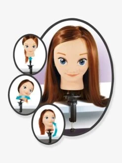 Tête à Coiffer Avec étau BUKI Rose - Buki -Périphériques Pour Enfants tete a coiffer avec etau buki 2