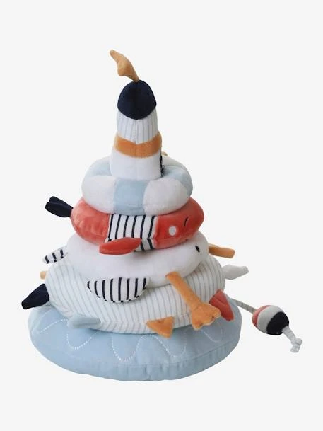 Tour à Empiler En Tissu LEON SUR LE PONTON Multicolore - Vertbaudet 4 Tour à Empiler En Tissu LEON SUR LE PONTON Multicolore - Vertbaudet – Image 2