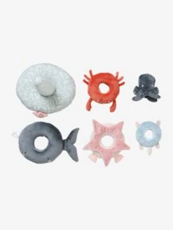 Tour à Empiler En Tissu SOUS L'OCÉAN Gris - Vertbaudet -Périphériques Pour Enfants tour a empiler en tissu sous locean 3